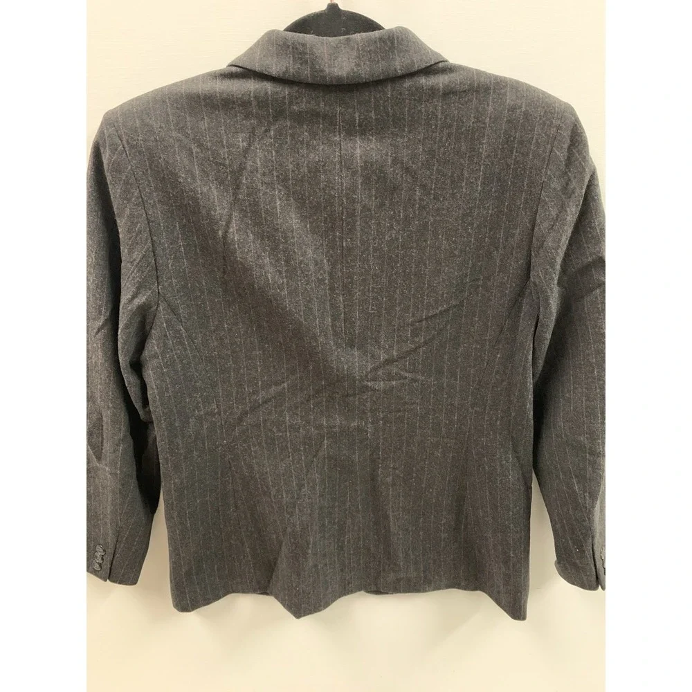 Vintage Pendleton Woman's Size 6 100% Virgin‎ Wool Gray Pinstripe Blazer Jacket